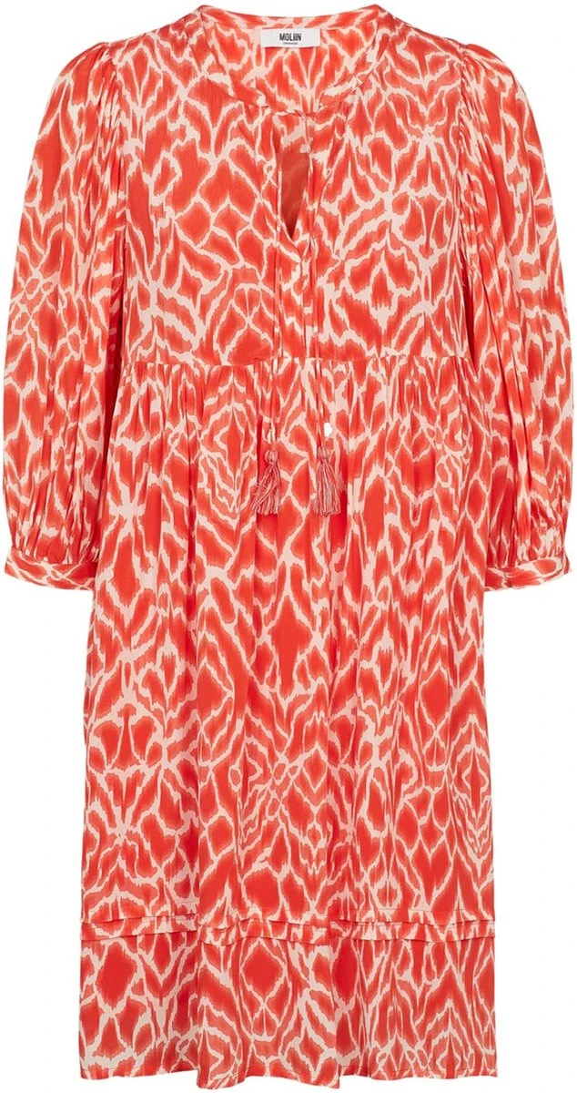 Moliin Dames Jurk / Dames Kleding - Jolene - Oranje - Maat L 1 Moliin Dames Jurk / Dames Kleding - Jolene - Oranje - Maat L