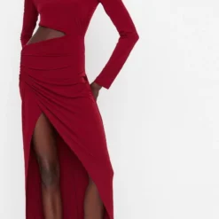 Trendyol Vrouwen Standaard Mouw Ronde Hals Omslag Jurk -Trendy Meid Verkoop 634x1200 7