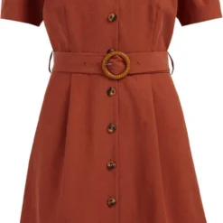 WE Fashion Dames Jurk Met Ceintuur