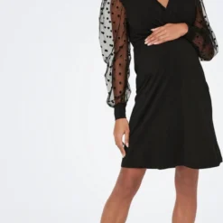 ONLY OLMJENNY L/S WRAP MIX DRESS Dames Jurk - Maat S -Trendy Meid Verkoop 644x1200 7