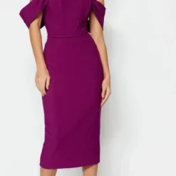 Trendyol Vrouwen Off-shoulder Carmen Kraag Bodycon Jurk