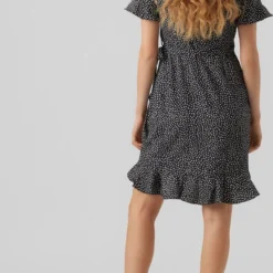 VERO MODA VMHENNA 2/4 WRAP FRILL DRESS WVN Dames Jurk - Maat XXL -Trendy Meid Verkoop 648x1200 9