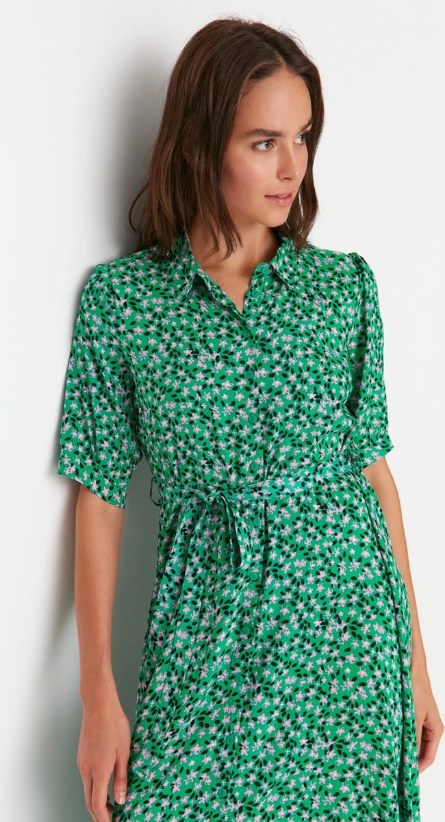 Trendyol Vrouwen Standaard Mouw Kraag Overhemdjurk Jurk 5 Trendyol Vrouwen Standaard Mouw Kraag Overhemdjurk Jurk - Afbeelding 5