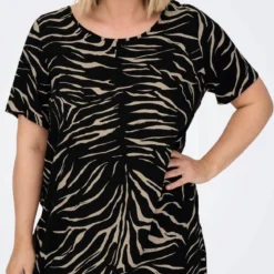 Only Carmakoma Carnova Jurk/tuniek Zwart Zebraprint Maat 48 -Trendy Meid Verkoop 651x1200 7