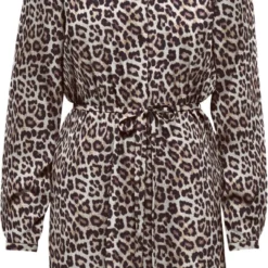 ONLY ONLNOVA LUX L/S SHIRT DRESS AOP PTM Dames Jurk - Maat M