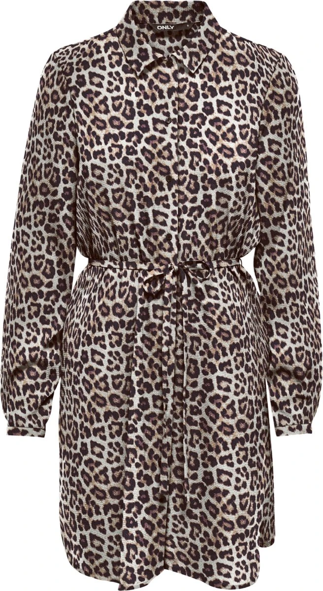 ONLY ONLNOVA LUX L/S SHIRT DRESS AOP PTM Dames Jurk - Maat M 1 ONLY ONLNOVA LUX L/S SHIRT DRESS AOP PTM Dames Jurk - Maat M