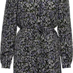 ONLY ONLNOVA LUX L/S SHIRT DRESS AOP PTM Dames Jurk - Maat S