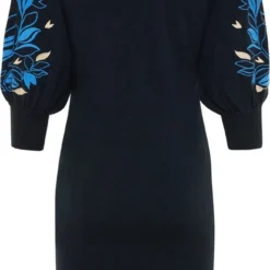 Mexx Gebreide Jurk With Embroidered Sleeves Dames - Navy - Maat M -Trendy Meid Verkoop 658x1200 1