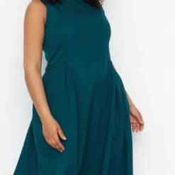 Trendyol Vrouwen Standaard Mouw Ronde Hals A-lijn Plus Size Jurk -Trendy Meid Verkoop 660x1200 6