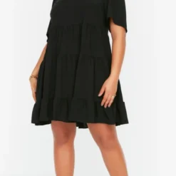 Trendyol Vrouwen Standaard Mouw V-hals A-lijn Plus Size Jurk -Trendy Meid Verkoop 663x1200