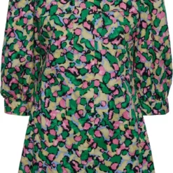 Pieces Jurk Pckrissie 3/4 Short Dress Bc 17137903 Parkeet/graphic Dames Maat - S