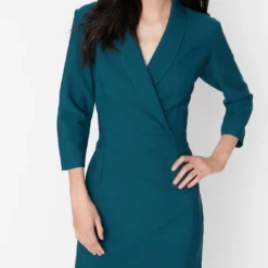 Trendyol Vrouwen Standaard Mouw Cache-coeur A-lijn Jurk