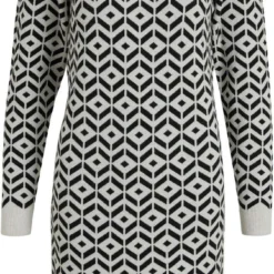 OBJECT OBJTHESS L/S JACQUARD KNIT DRESS Dames Jurk - Maat M