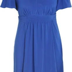 Paprika Korte, Effen Bow Jurk Met Smokwerk Op De Taille -Trendy Meid Verkoop 673x1200 4