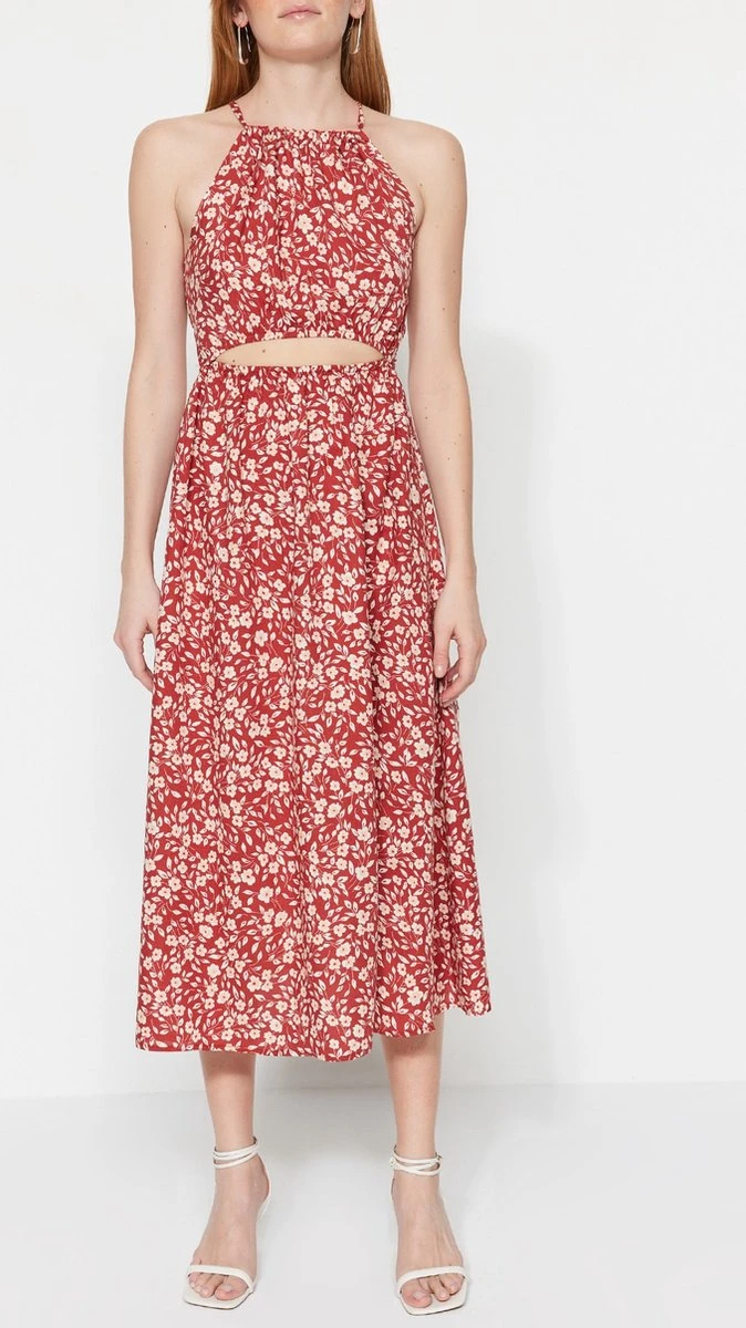 Trendyol Vrouwen Standaard Mouw Halternek Schaatser Jurk 5 Trendyol Vrouwen Standaard Mouw Halternek Schaatser Jurk - Afbeelding 5