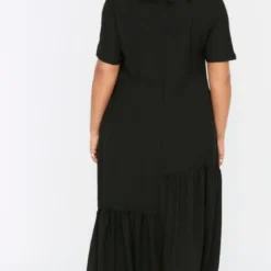 Trendyol Vrouwen Standaard Mouw Ronde Hals Ruche Zoom Grote Maten Jurk -Trendy Meid Verkoop 677x1200