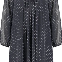 SAMOON Dames Chiffon Jurk Navy Gemustert-54 -Trendy Meid Verkoop 680x1200