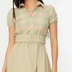 Trendyol Vrouwen Ballon Mouw Kraag Schaatser Jurk -Trendy Meid Verkoop 681x1200 3