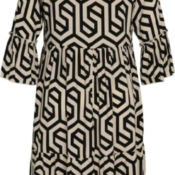 Paprika Halflange Jurk In Viscose Met Geometrisch Motief En Knopen 14 Paprika Halflange Jurk In Viscose Met Geometrisch Motief En Knopen -Trendy Meid Verkoop 683x1200