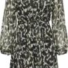 ONLY ONLLUNA L/S V-NECK BUTTON DRESS CS PTM Dames Jurk - Maat S
