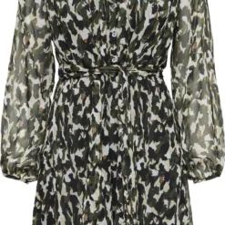 ONLY ONLLUNA L/S V-NECK BUTTON DRESS CS PTM Dames Jurk - Maat S