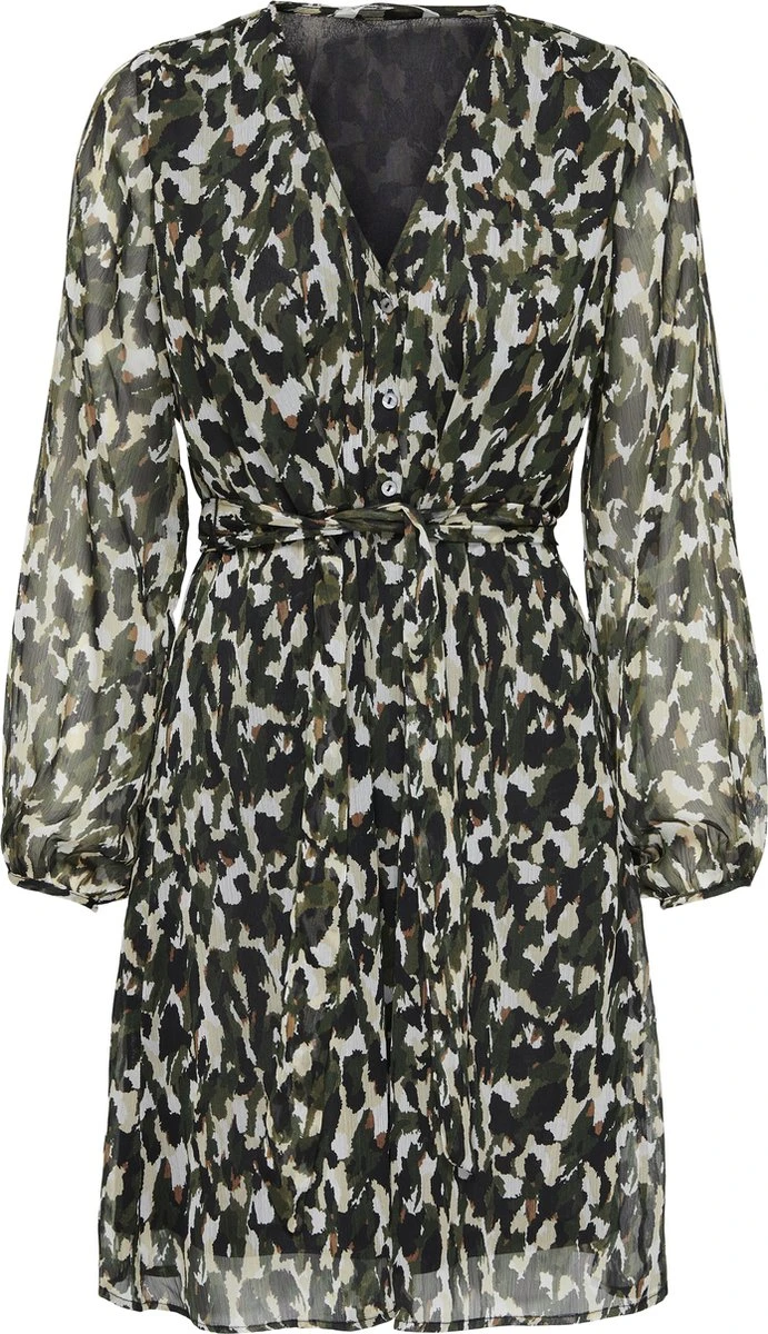 ONLY ONLLUNA L/S V-NECK BUTTON DRESS CS PTM Dames Jurk - Maat S 1 ONLY ONLLUNA L/S V-NECK BUTTON DRESS CS PTM Dames Jurk - Maat S