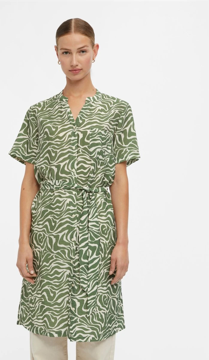 OBJECT OBJSELINE S/S SHIRT DRESS NOOS Dames Jurk - Maat 40 1 OBJECT OBJSELINE S/S SHIRT DRESS NOOS Dames Jurk - Maat 40