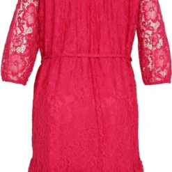 Paprika Korte, Effen Jurk Met Kant -Trendy Meid Verkoop 701x1200 6