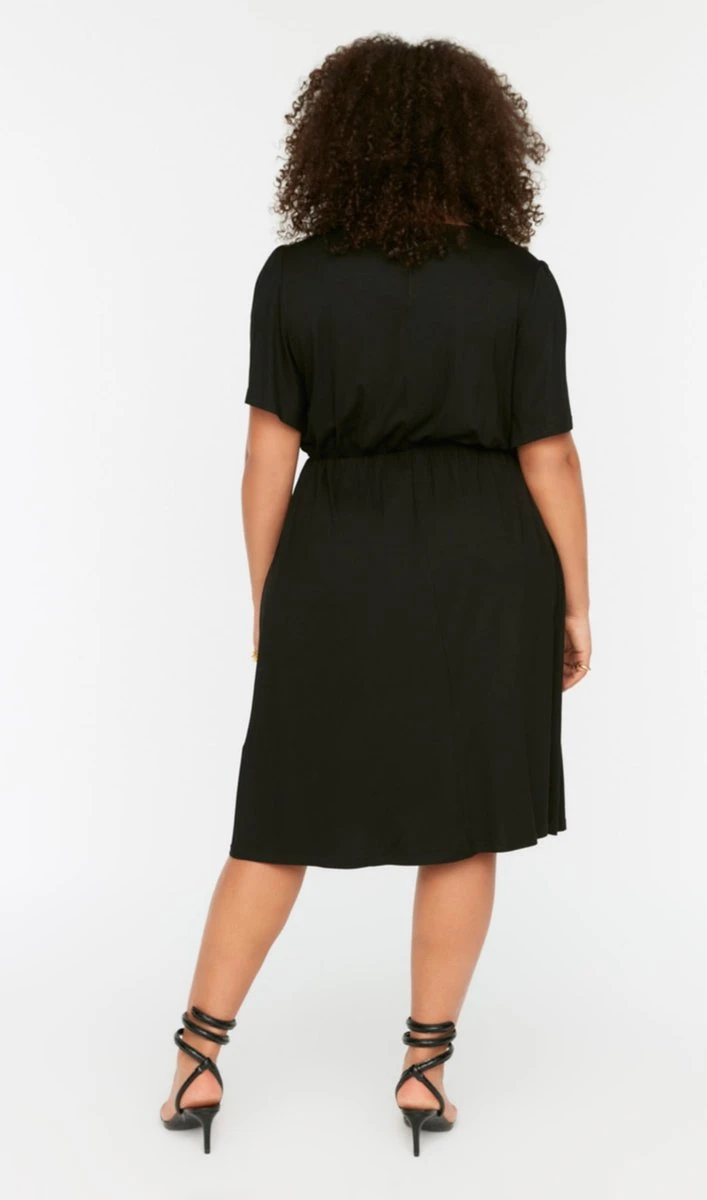 Trendyol Vrouwen Standaard Mouw Cache-coeur Basis Grote Maten Jurk 5 Trendyol Vrouwen Standaard Mouw Cache-coeur Basis Grote Maten Jurk - Afbeelding 5