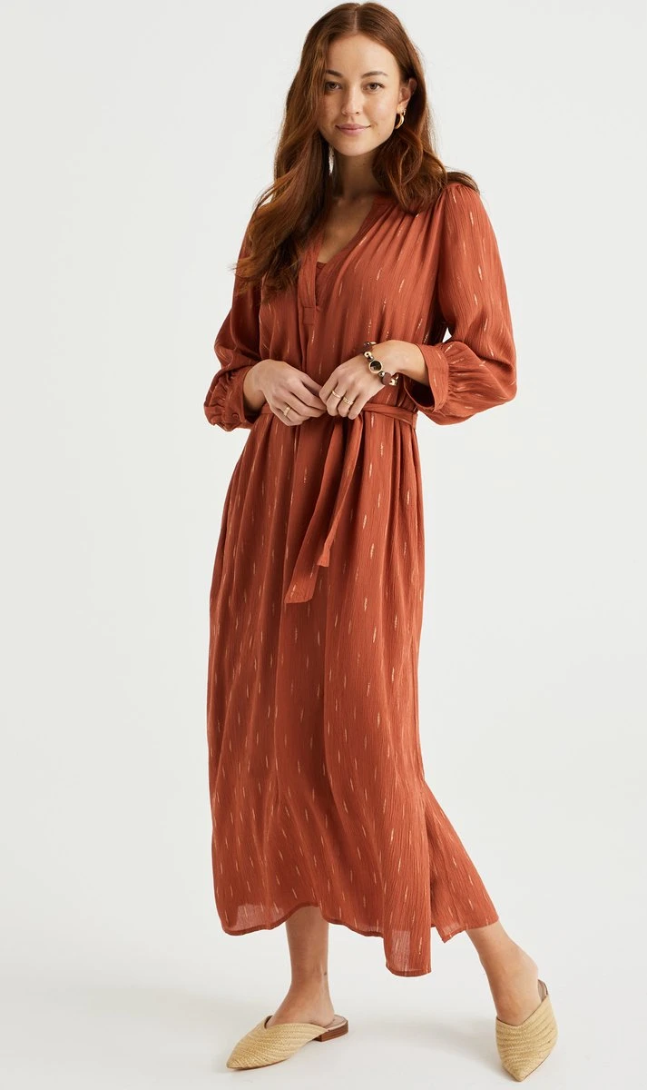 WE Fashion Dames Maxi-jurk Met Dessin 2 WE Fashion Dames Maxi-jurk Met Dessin - Afbeelding 2