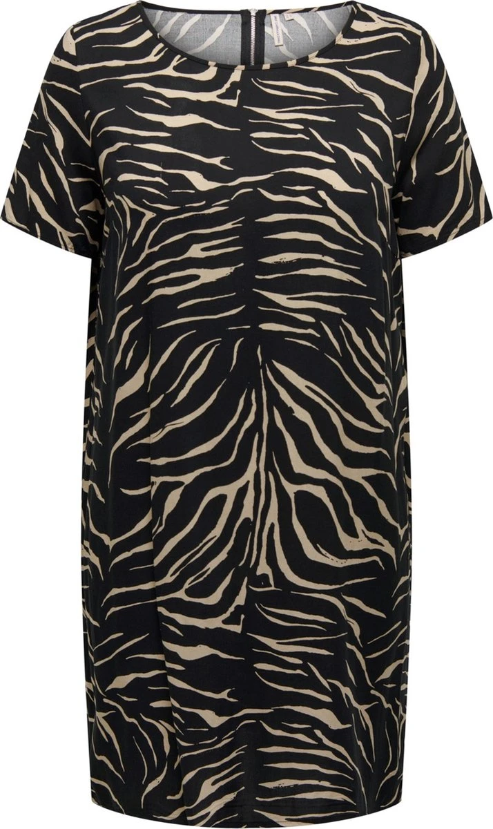 Only Carmakoma Carnova Jurk/tuniek Zwart Zebraprint Maat 52 1 Only Carmakoma Carnova Jurk/tuniek Zwart Zebraprint Maat 52