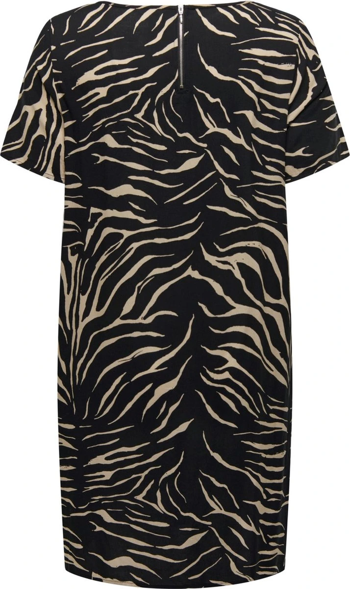 Only Carmakoma Carnova Jurk/tuniek Zwart Zebraprint Maat 52 2 Only Carmakoma Carnova Jurk/tuniek Zwart Zebraprint Maat 52 - Afbeelding 2