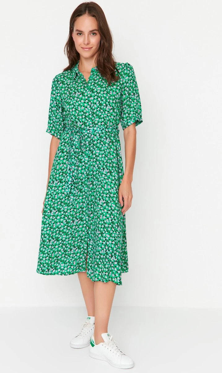 Trendyol Vrouwen Standaard Mouw Kraag Overhemdjurk Jurk 7 Trendyol Vrouwen Standaard Mouw Kraag Overhemdjurk Jurk - Afbeelding 7