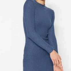 Trendyol Vrouwen Standaard Mouw Staande Kraag Bodycon Jurk 22 Trendyol Vrouwen Standaard Mouw Staande Kraag Bodycon Jurk -Trendy Meid Verkoop 719x1200 7