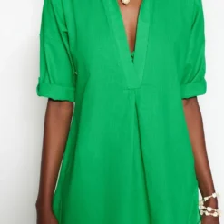 Trendyol Vrouwen Standaard Mouw V-hals Basis Jurk -Trendy Meid Verkoop 724x1200