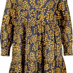 SAMOON Dames Jurk Met A-lijn Mood Blue Gemustert-48 -Trendy Meid Verkoop 726x1200