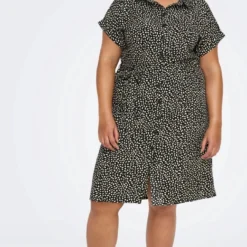 Only Carmakoma Cardiega Jurk Zwart/wit Maat 44