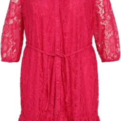 Paprika Korte, Effen Jurk Met Kant -Trendy Meid Verkoop 732x1200 6