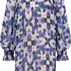 Freebird Wv-aop-ethnic-vis-23- Jurken Dames - Kleedje - Rok - Jurk - Paars - Maat S