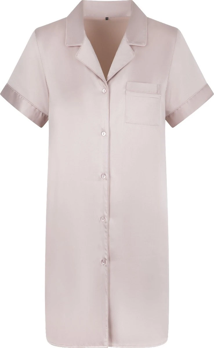 LingaDore Satijn Pyjama Jurk - 6801PD - Olijf - S 1 LingaDore Satijn Pyjama Jurk - 6801PD - Olijf - S