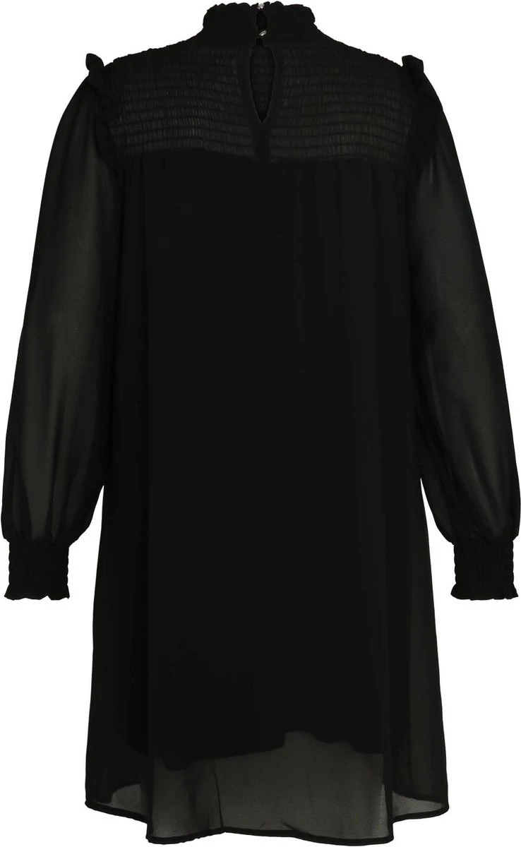 Paprika Korte, Effen Jurk In Voile Met Smokwerk 11 Paprika Korte, Effen Jurk In Voile Met Smokwerk - Afbeelding 11