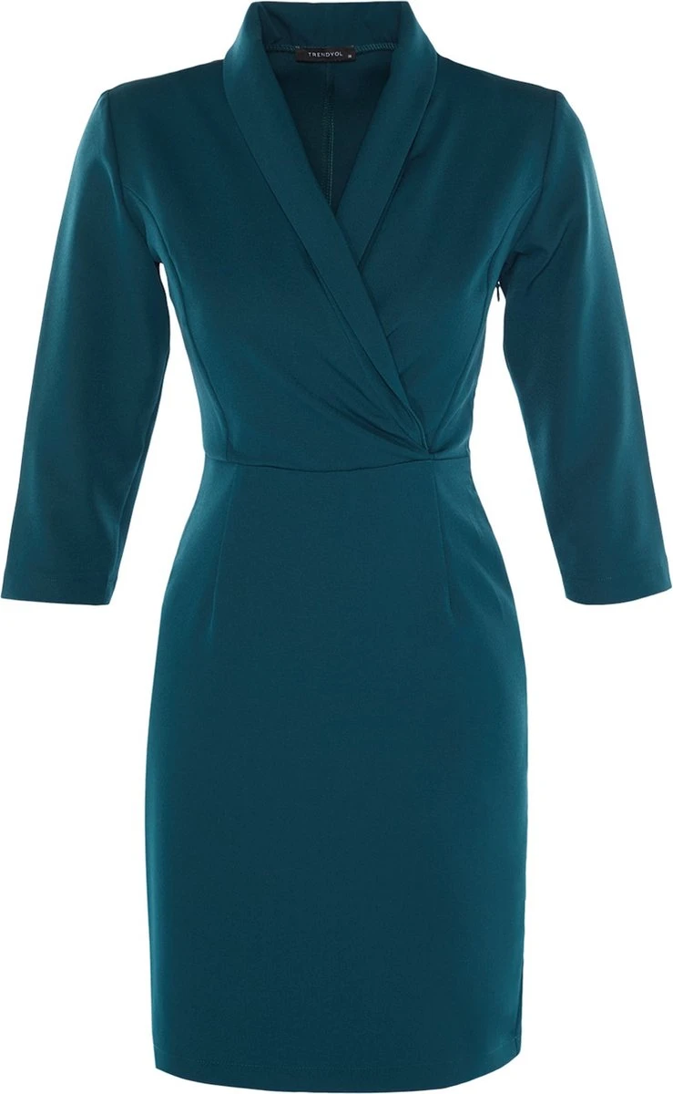 Trendyol Vrouwen Standaard Mouw Cache-coeur A-lijn Jurk 9 Trendyol Vrouwen Standaard Mouw Cache-coeur A-lijn Jurk - Afbeelding 9