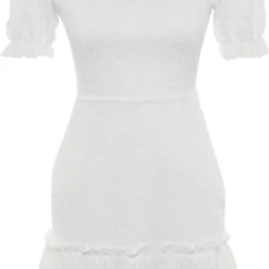 Trendyol Vrouwen Ballon Mouw V-hals Ruche Zoom Jurk -Trendy Meid Verkoop 739x1200 6