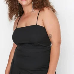 Trendyol Vrouwen Standaard Mouw Vierkante Kraag Bodycon Plus Size Jurk -Trendy Meid Verkoop 739x1200 7