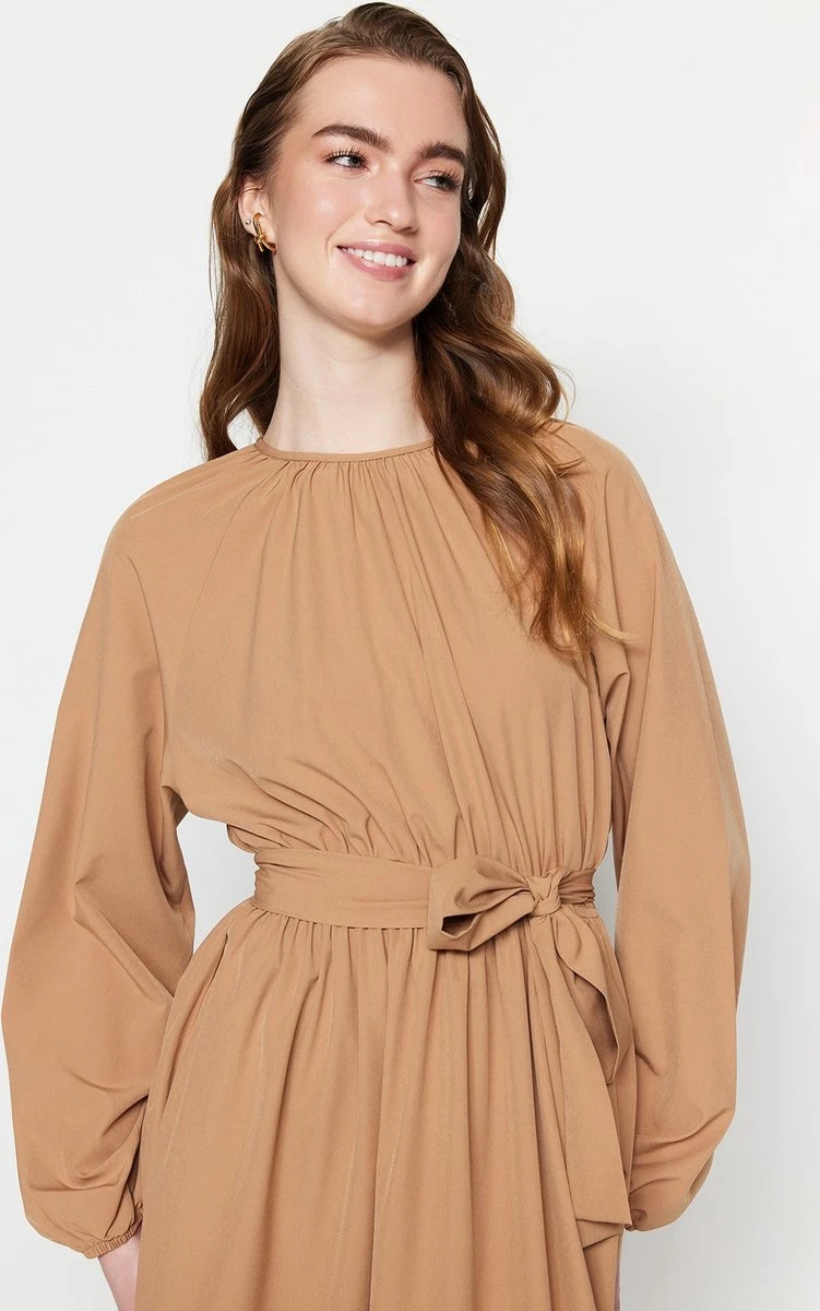 Trendyol Vrouwen Raglan Mouw Ronde Hals A-lijn Jurk 6 Trendyol Vrouwen Raglan Mouw Ronde Hals A-lijn Jurk - Afbeelding 6