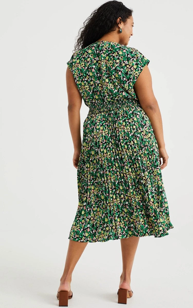 WE Fashion Dames Plissé Jurk - Curve 4 WE Fashion Dames Plissé Jurk - Curve - Afbeelding 4