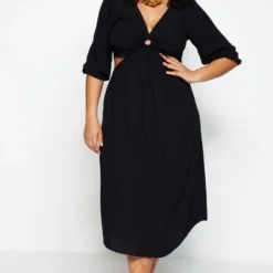 Trendyol Vrouwen Standaard Mouw V-hals A-lijn Plus Size Jurk -Trendy Meid Verkoop 754x1200 1