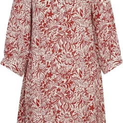 Paprika Korte Jurk In Viscose Met Bloemenmotief En Raglanmouwen -Trendy Meid Verkoop 755x1200