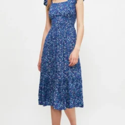 Trendyol Vrouwen Gepofte/ruche Mouw Vierkante Kraag A-lijn Jurk -Trendy Meid Verkoop 757x1200 2