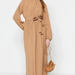 Trendyol Vrouwen Raglan Mouw Ronde Hals A-lijn Jurk